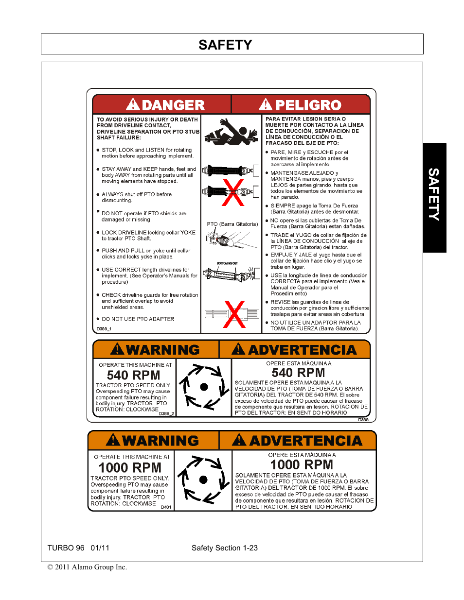Safety | Rhino Mounts TURBO 96 User Manual | Page 33 / 202