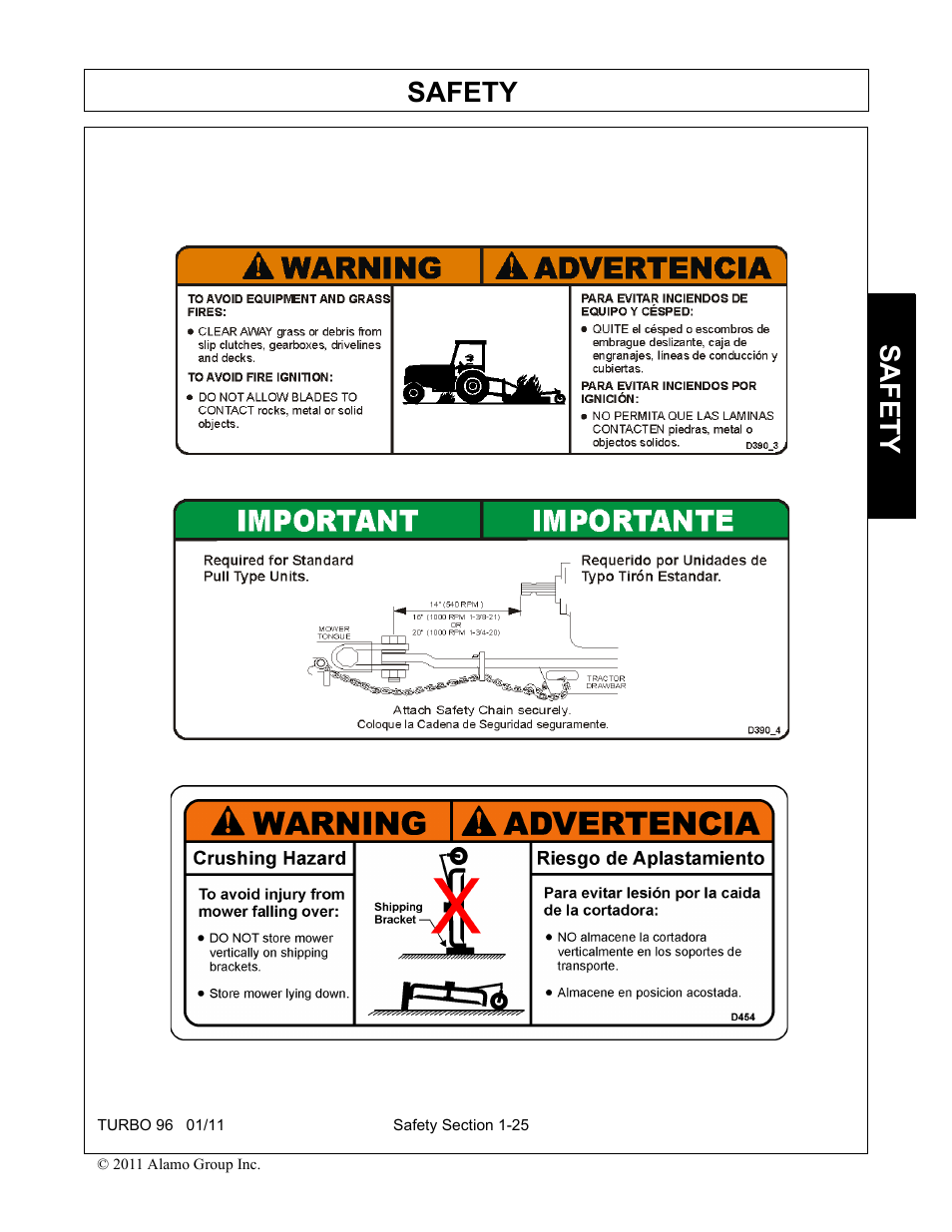 Safety | Rhino Mounts TURBO 96 User Manual | Page 35 / 202