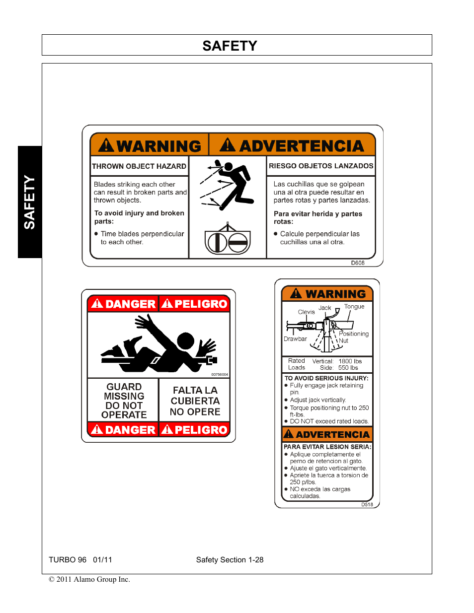 Safety | Rhino Mounts TURBO 96 User Manual | Page 38 / 202