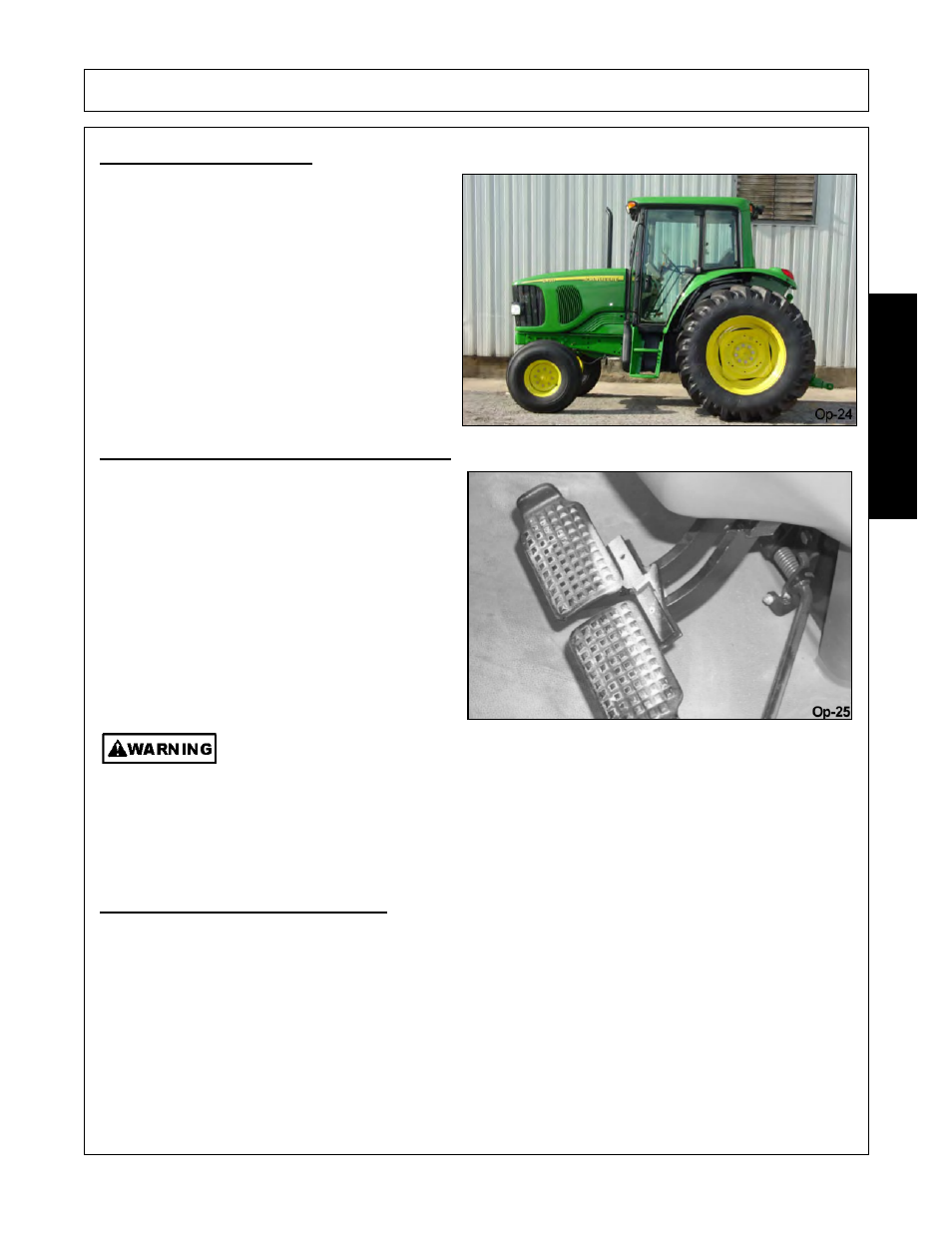 1 starting the tractor, 2 brake and differential lock setting, 3 operating the mower wings | Starting the tractor -29, Operation, Opera t ion | Rhino Mounts NITRO FN20 User Manual | Page 119 / 168