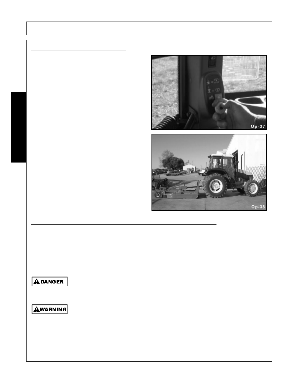 6 shutting down the implement, Disconnecting the mower from the tractor, Operation | Opera t ion | Rhino Mounts NITRO FN20 User Manual | Page 130 / 168