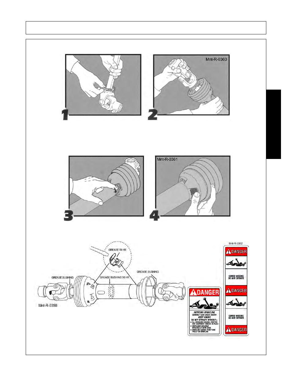 Main cv driveline shield service instructions, Turn the bushing until it engages into the guard, Main cv driveline shield service instructions -7 | Maintenance | Rhino Mounts NITRO FN20 User Manual | Page 147 / 168