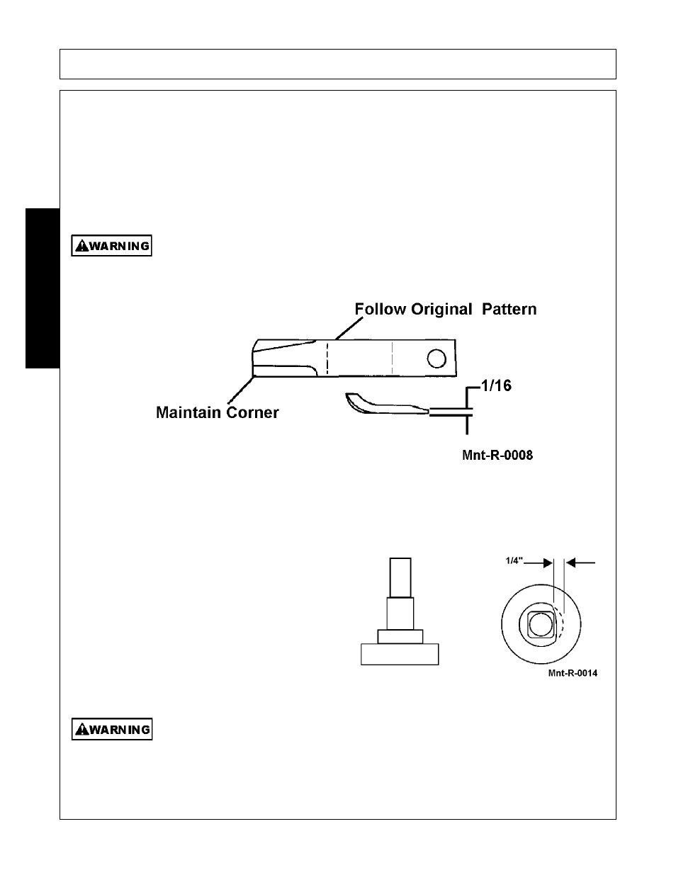 Blade sharpening, Blade removal, Blade sharpening -18 blade removal -18 | Maintenance | Rhino Mounts NITRO FN20 User Manual | Page 158 / 168