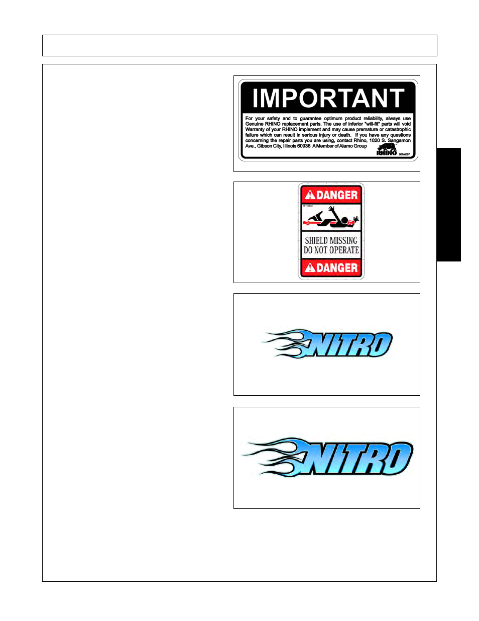 Safety | Rhino Mounts NITRO FN20 User Manual | Page 29 / 168