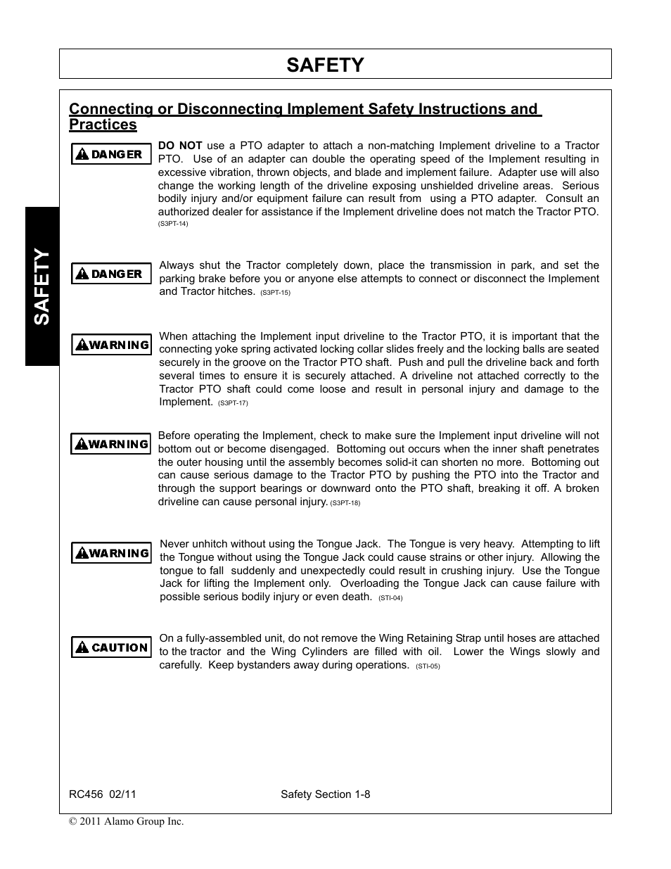 Safety | Rhino Mounts RC456 User Manual | Page 12 / 72