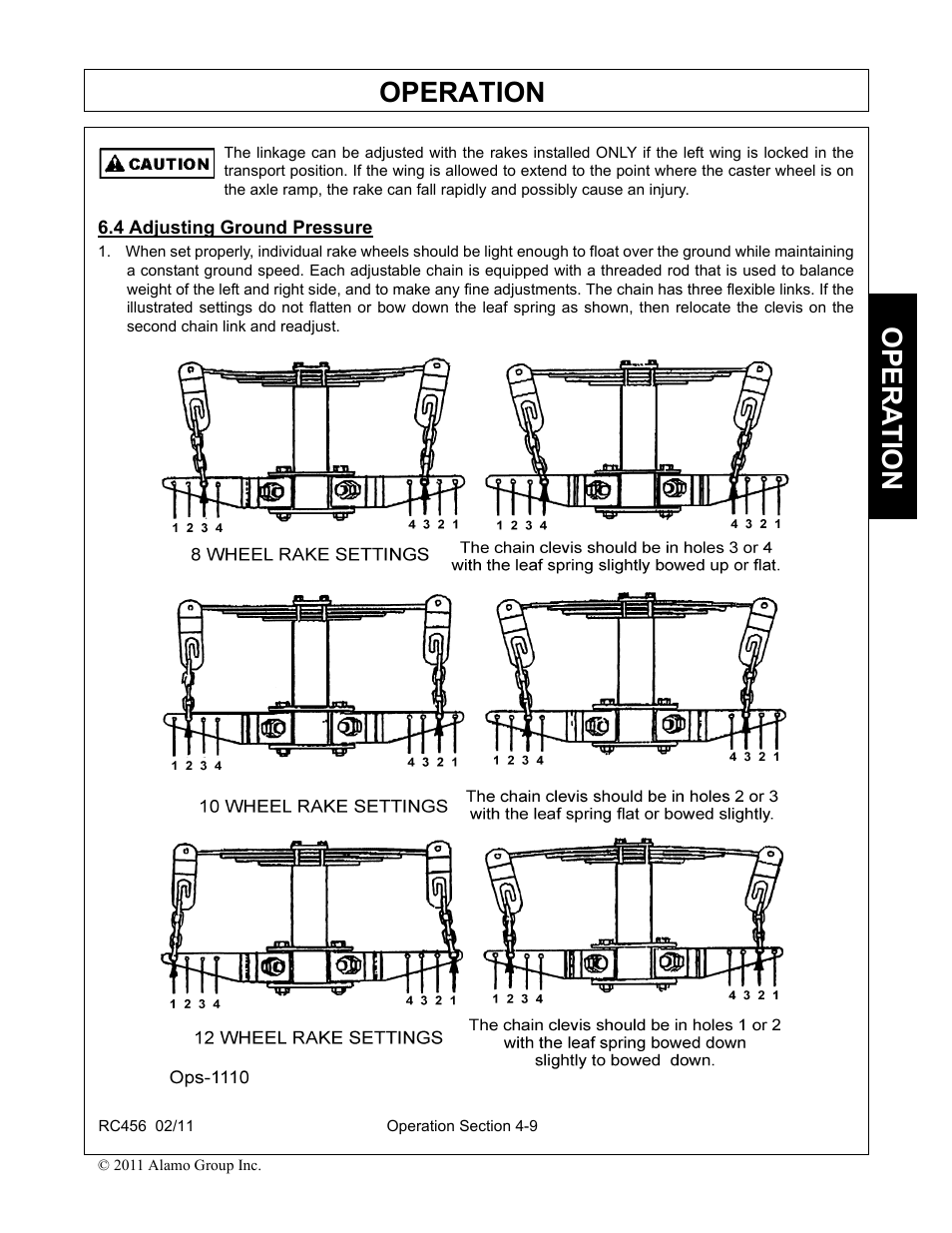 Operation, Opera t ion | Rhino Mounts RC456 User Manual | Page 43 / 72