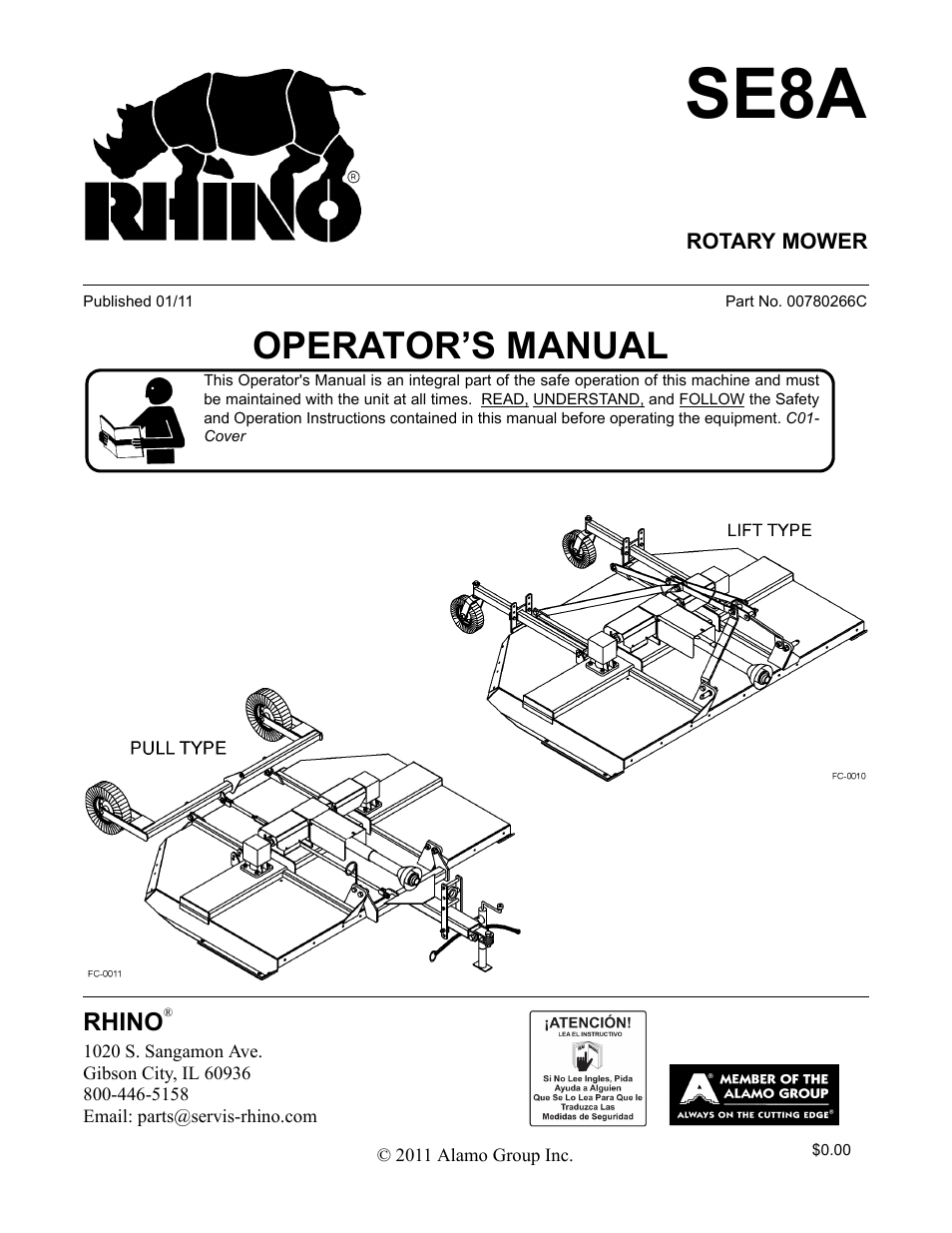 Rhino Mounts SE8A User Manual | 194 pages