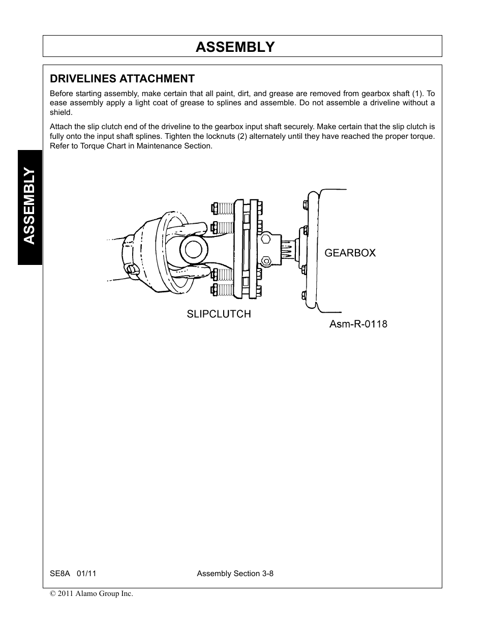 Drivelines attachment, Drivelines attachment -8, Assembly | Assembl y | Rhino Mounts SE8A User Manual | Page 106 / 194