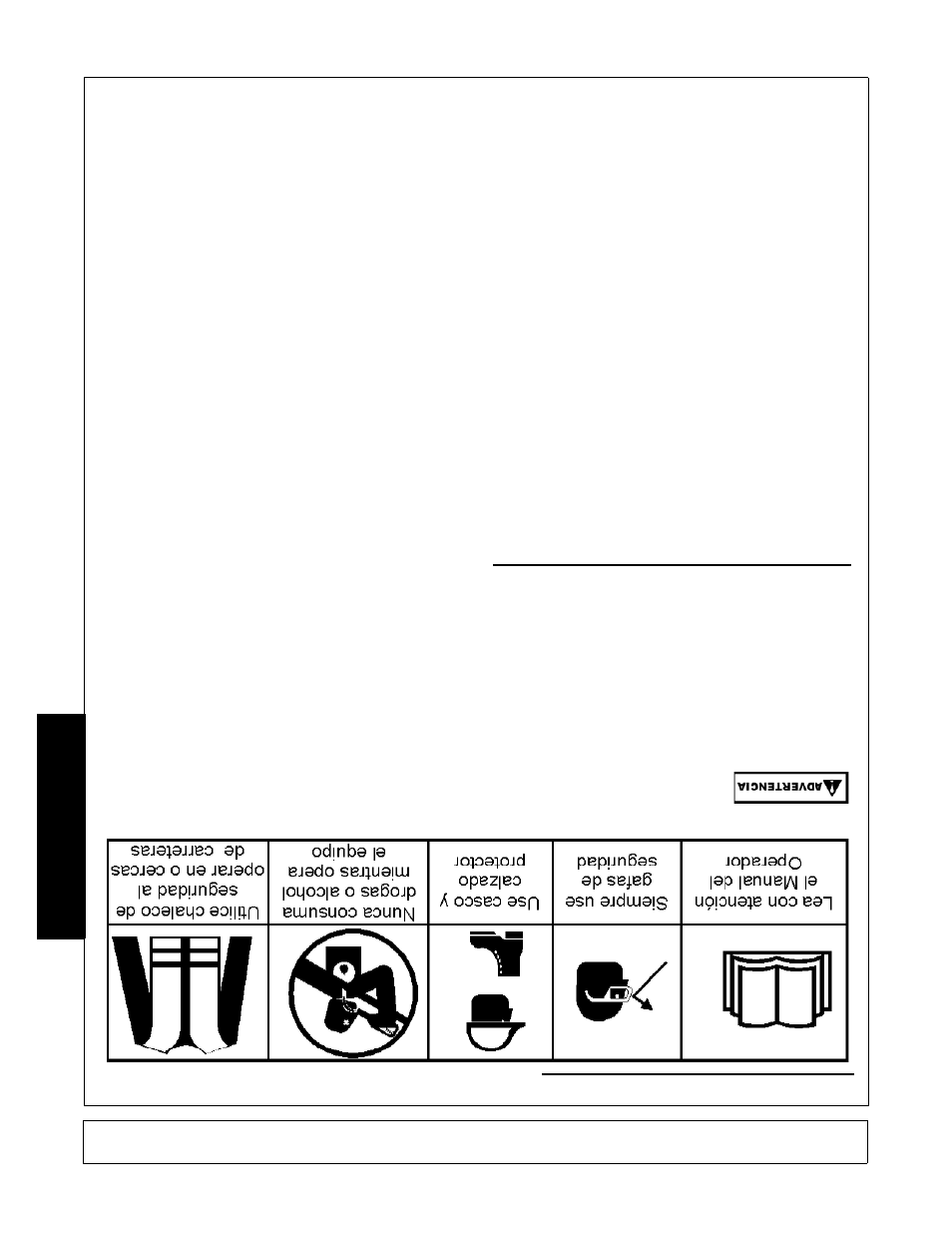 Seguridad, Seguridad del operador, Se guridad de ope ración general | Rhino Mounts SE8A User Manual | Page 186 / 194