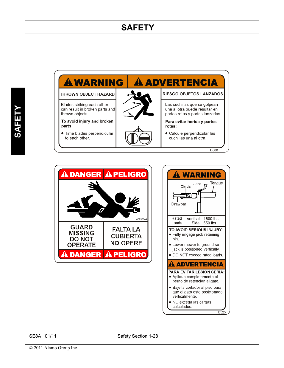 Safety | Rhino Mounts SE8A User Manual | Page 38 / 194