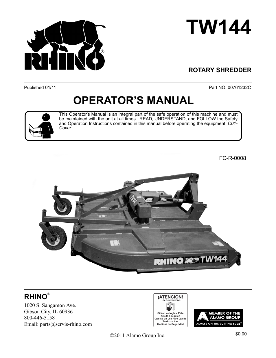 Rhino Mounts RHINO TW144 User Manual | 196 pages