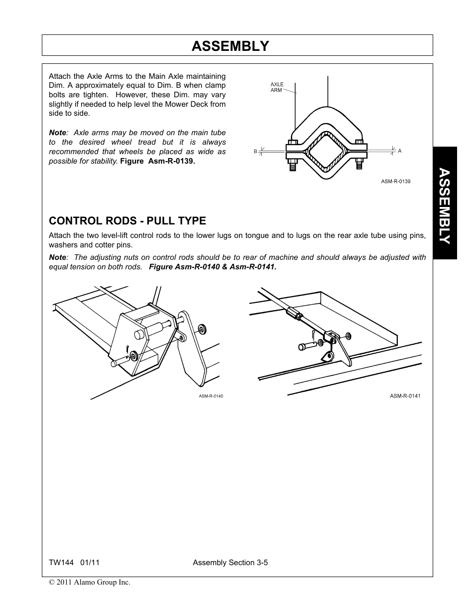 Control rods - pull type, Control rods - pull type -5, Assembly | Assembl y | Rhino Mounts RHINO TW144 User Manual | Page 103 / 196
