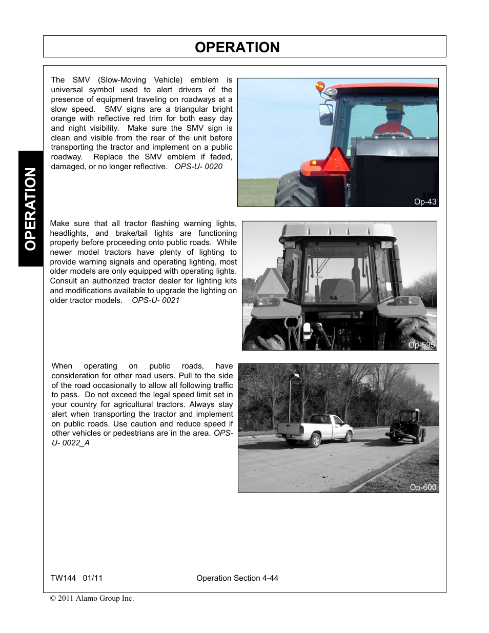 Operation, Opera t ion | Rhino Mounts RHINO TW144 User Manual | Page 154 / 196