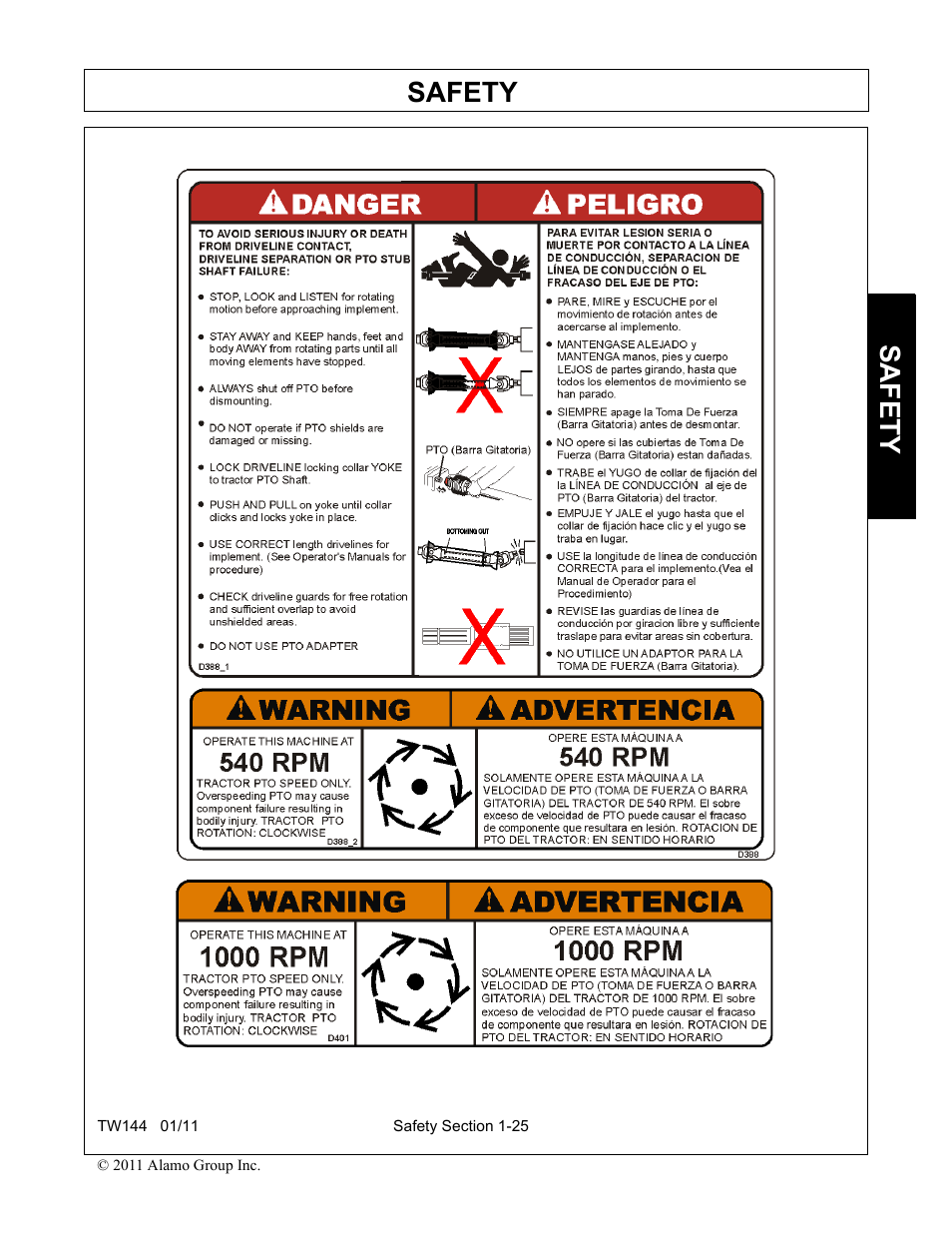 Safety | Rhino Mounts RHINO TW144 User Manual | Page 35 / 196