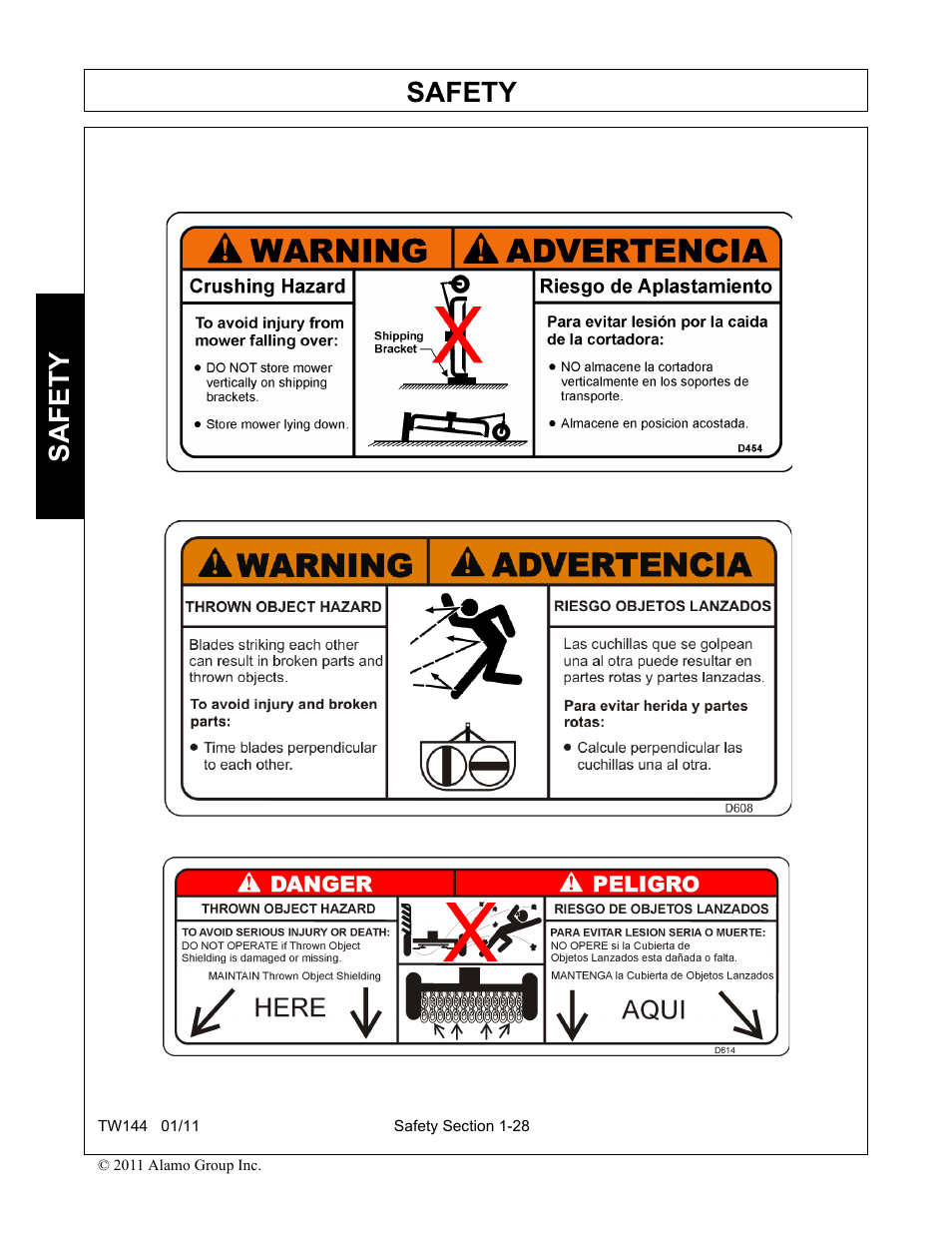 Safety | Rhino Mounts RHINO TW144 User Manual | Page 38 / 196