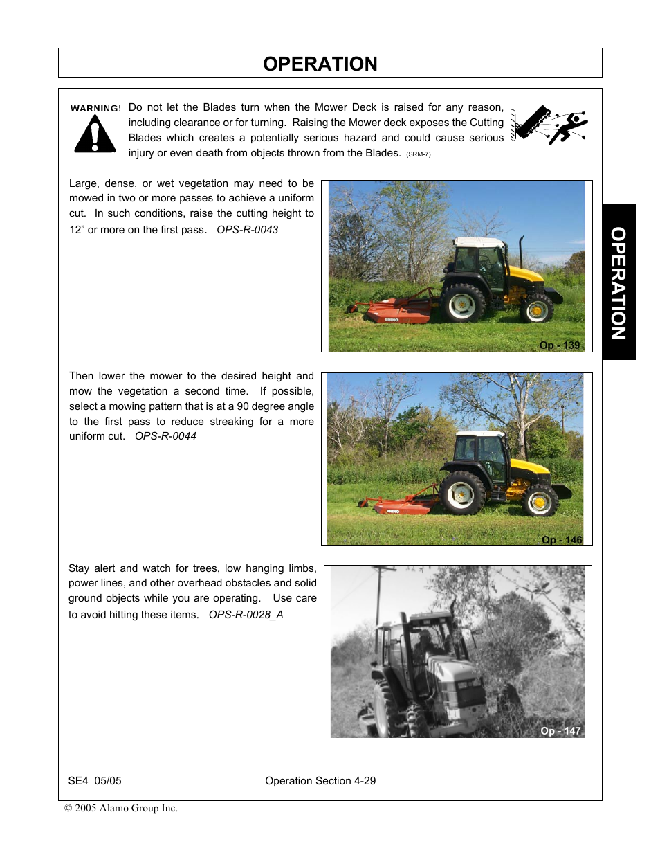 Operation, Opera t ion | Rhino Mounts SE4 User Manual | Page 109 / 138