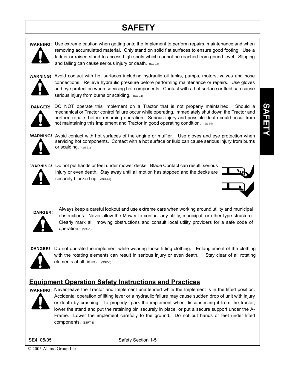 Safety | Rhino Mounts SE4 User Manual | Page 11 / 138