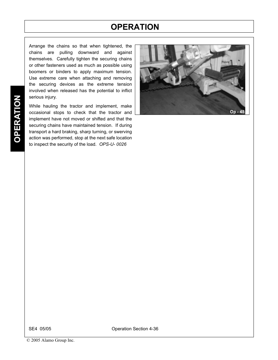 Operation, Opera t ion | Rhino Mounts SE4 User Manual | Page 116 / 138