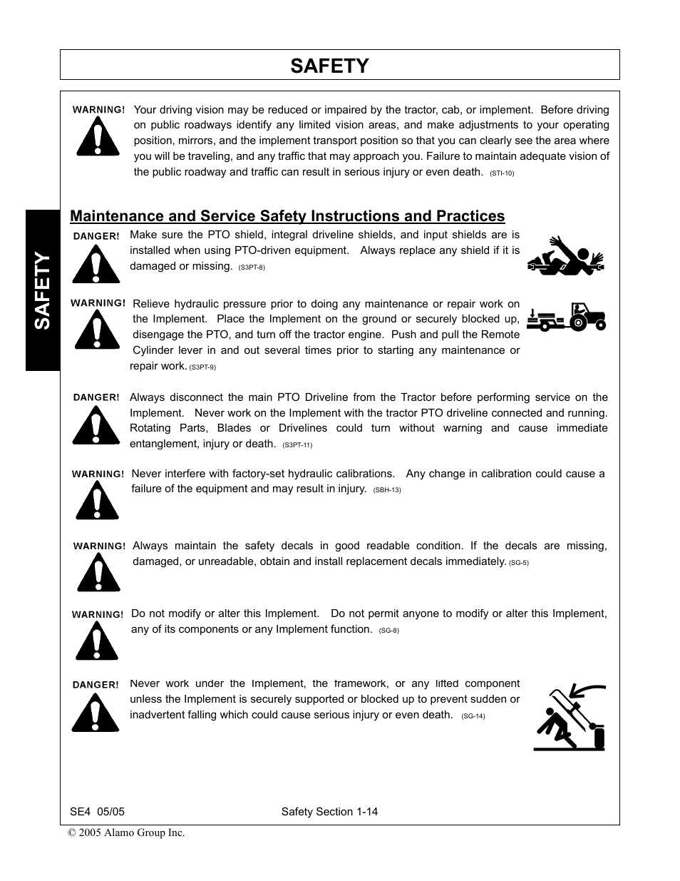 Safety | Rhino Mounts SE4 User Manual | Page 20 / 138