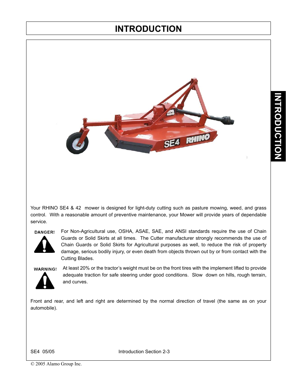 Introduction | Rhino Mounts SE4 User Manual | Page 75 / 138