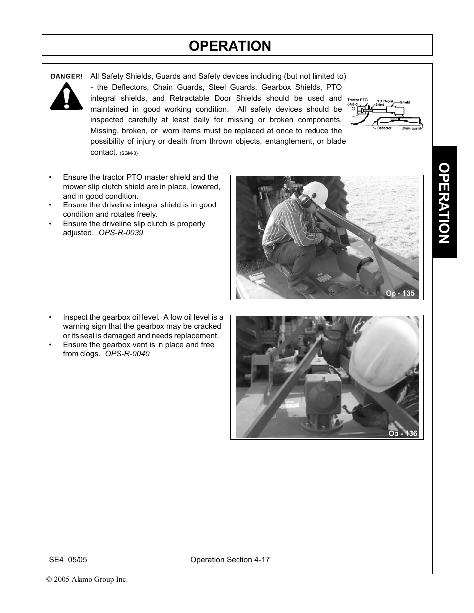 Operation, Opera t ion | Rhino Mounts SE4 User Manual | Page 97 / 138