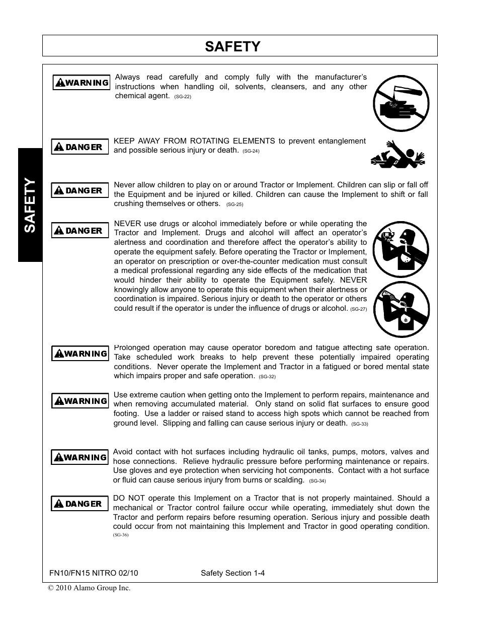 Safety | Rhino Mounts NITRO FN10 User Manual | Page 10 / 166