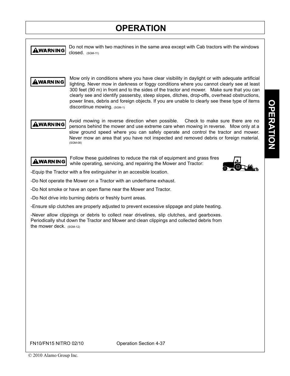 Operation, Opera t ion | Rhino Mounts NITRO FN10 User Manual | Page 129 / 166