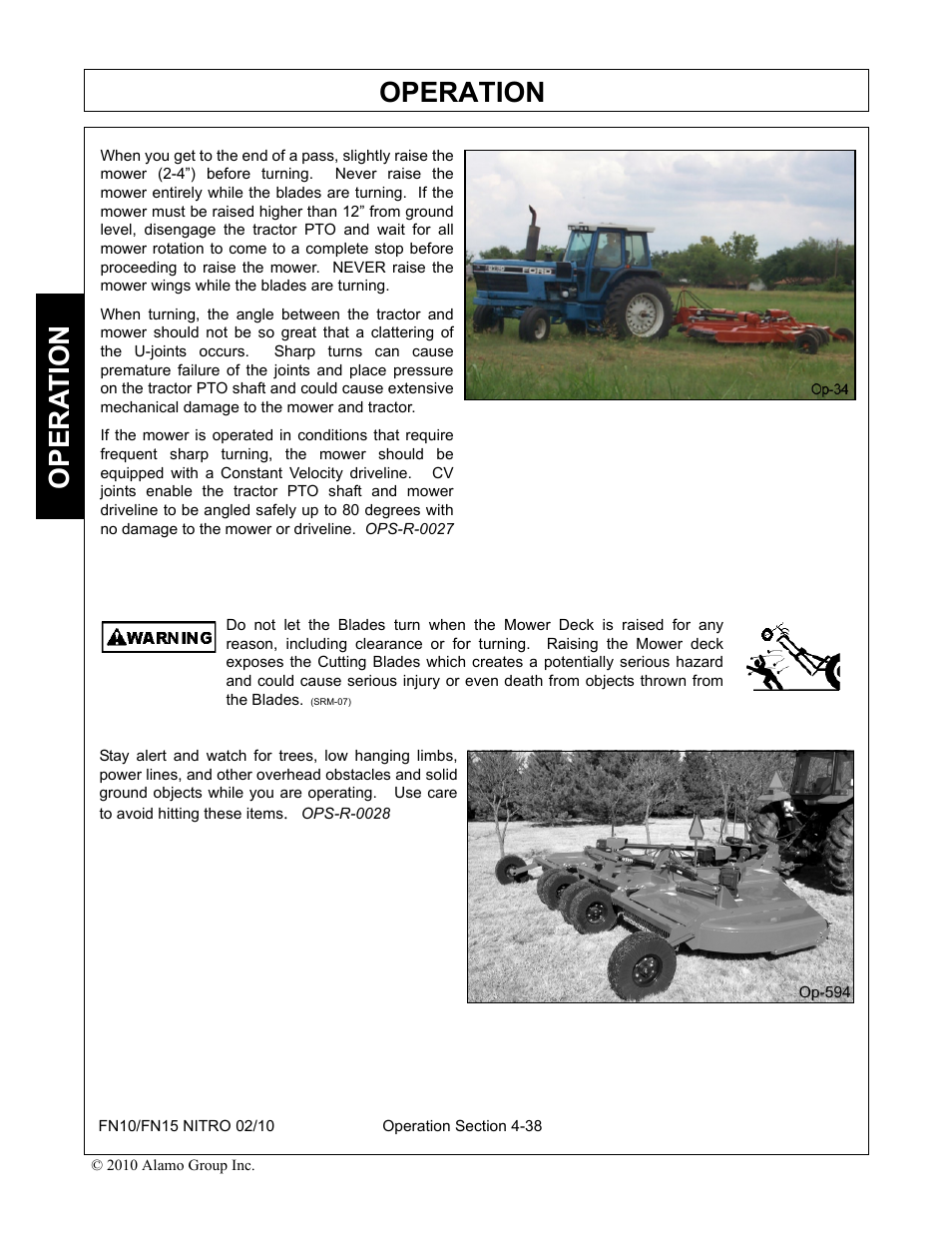 Operation, Opera t ion | Rhino Mounts NITRO FN10 User Manual | Page 130 / 166