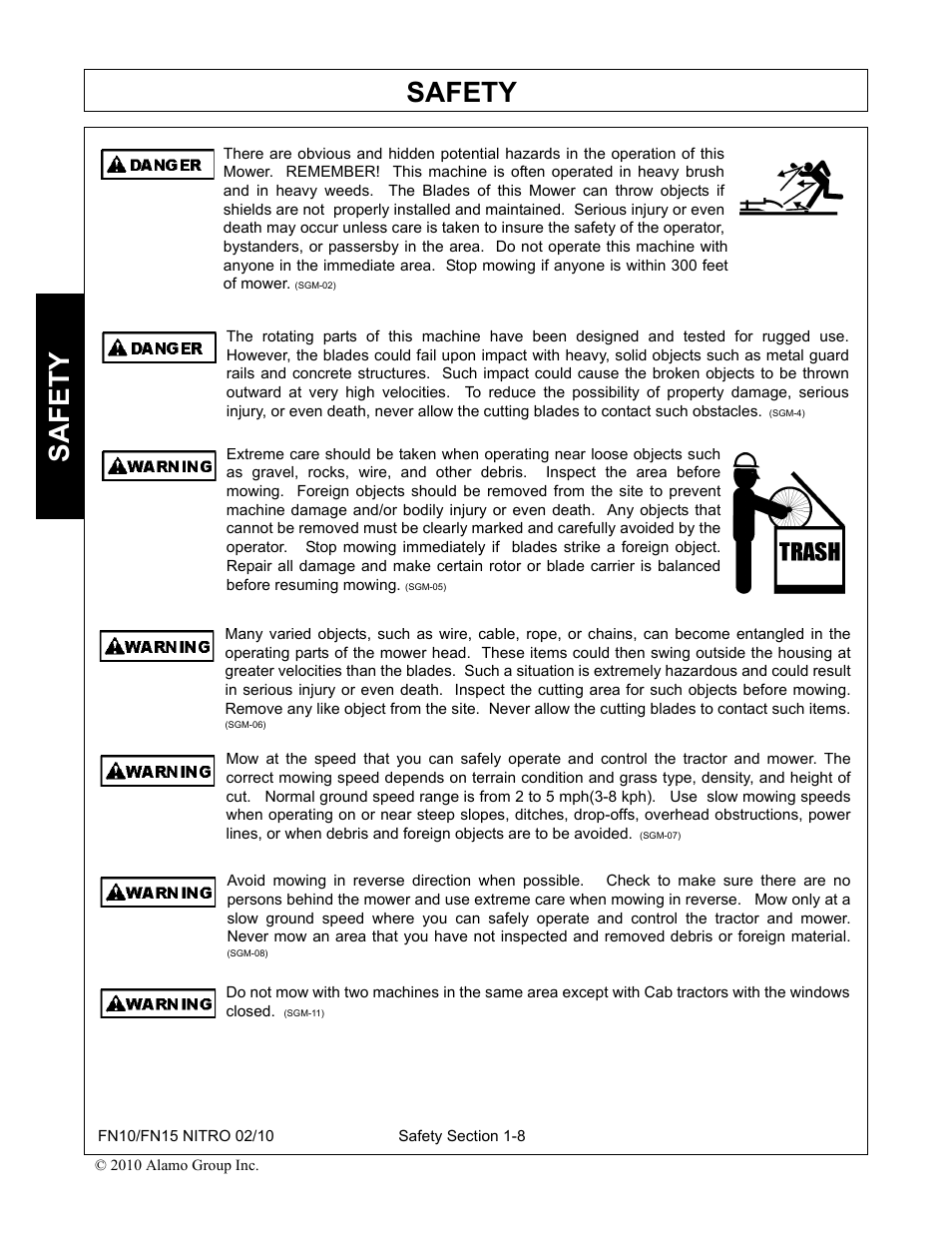 Safety | Rhino Mounts NITRO FN10 User Manual | Page 14 / 166