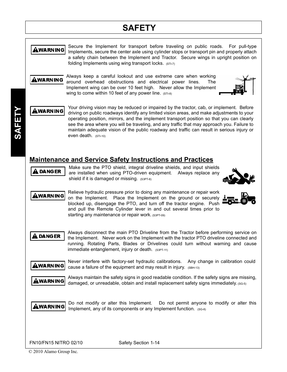 Safety | Rhino Mounts NITRO FN10 User Manual | Page 20 / 166