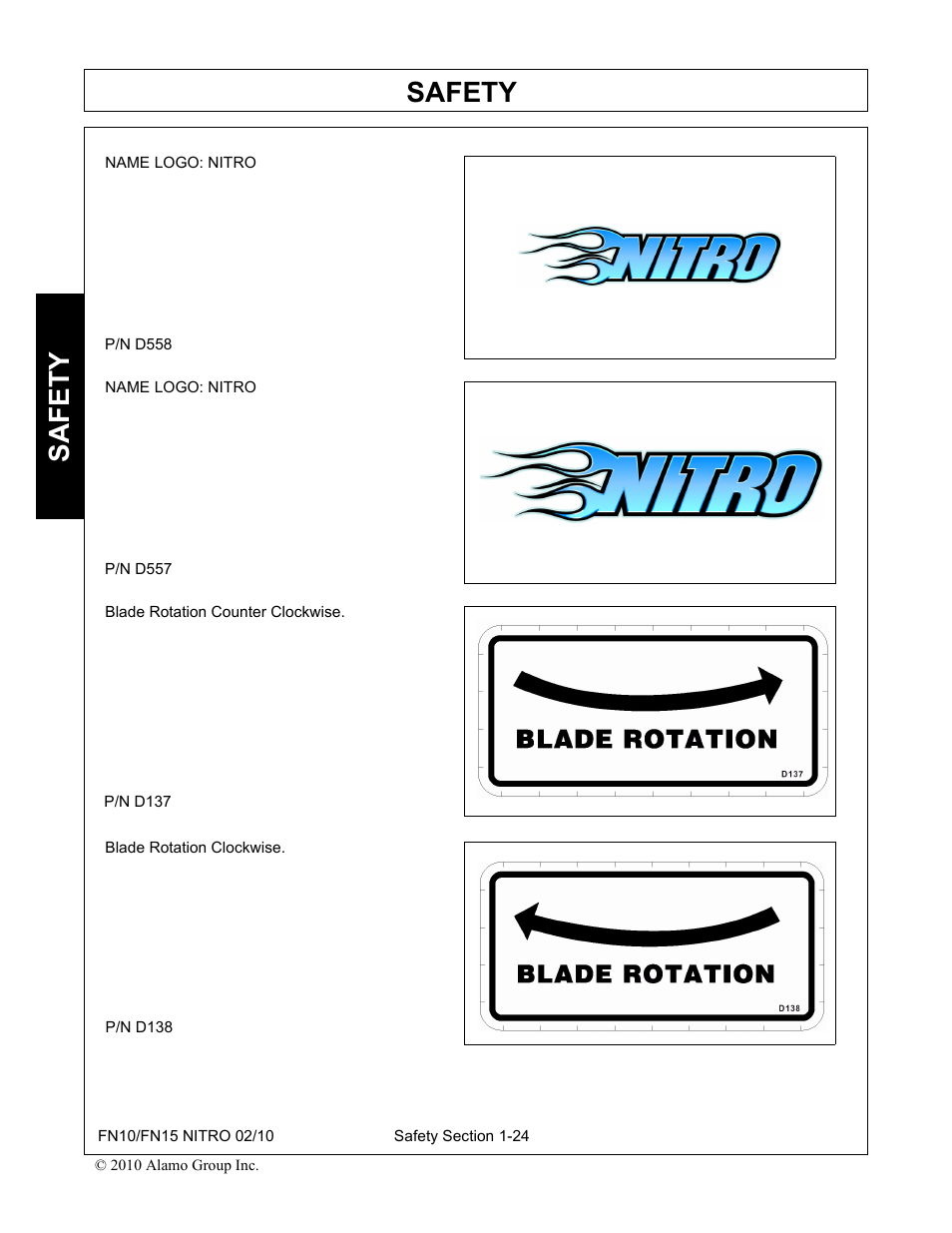 Safety | Rhino Mounts NITRO FN10 User Manual | Page 30 / 166