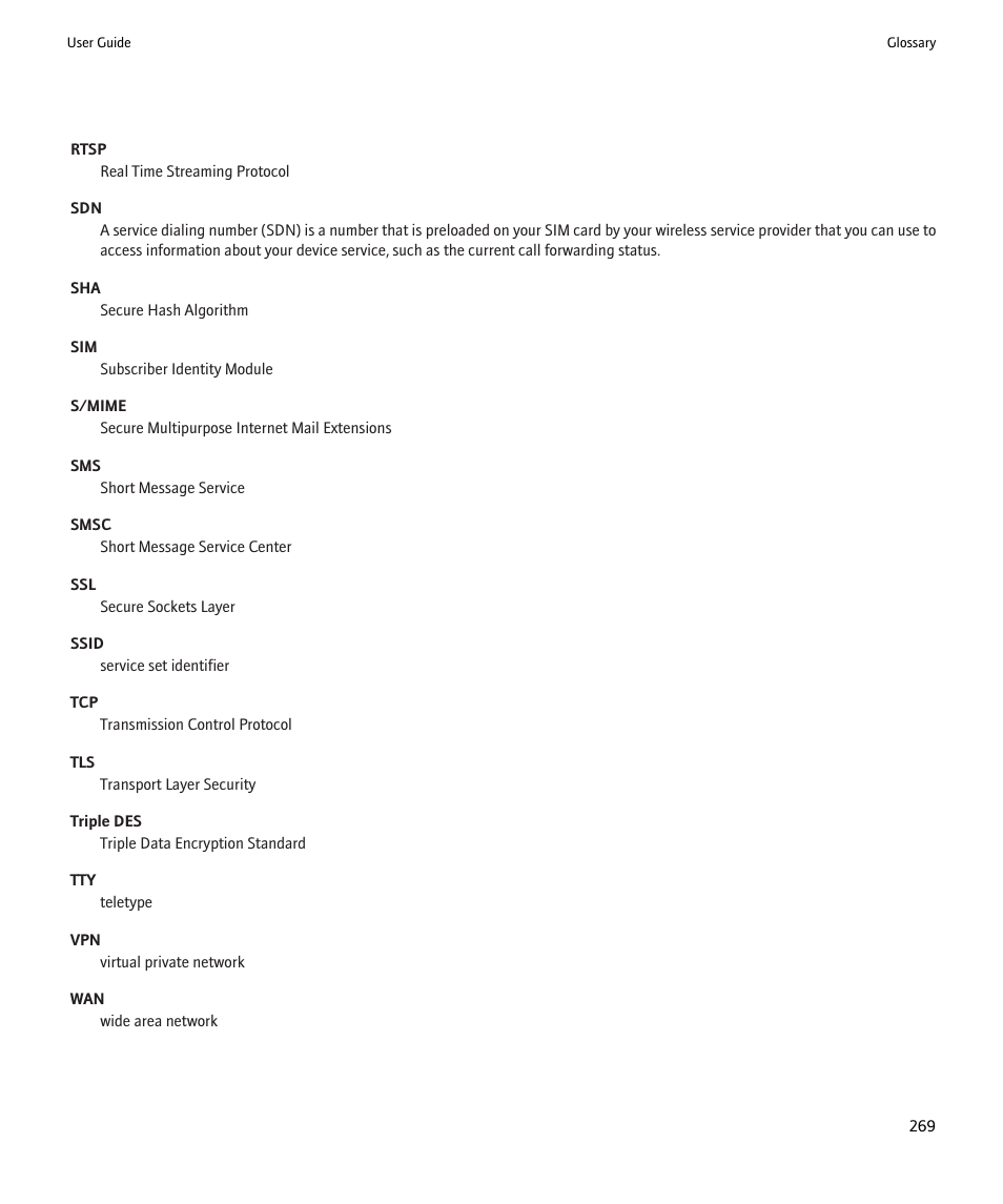 Blackberry 9000 User Manual | Page 271 / 275