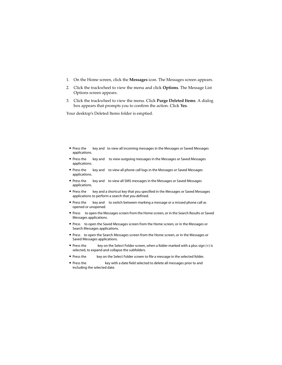 Tips for managing messages and phone call logs | Blackberry 6210 User Manual | Page 113 / 311