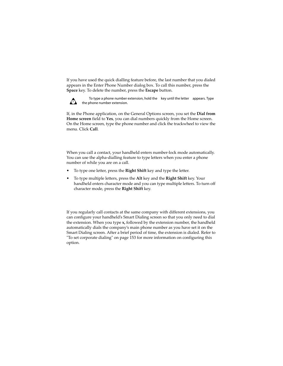 To alpha-dial, To dial corporate extensions | Blackberry 6210 User Manual | Page 141 / 311