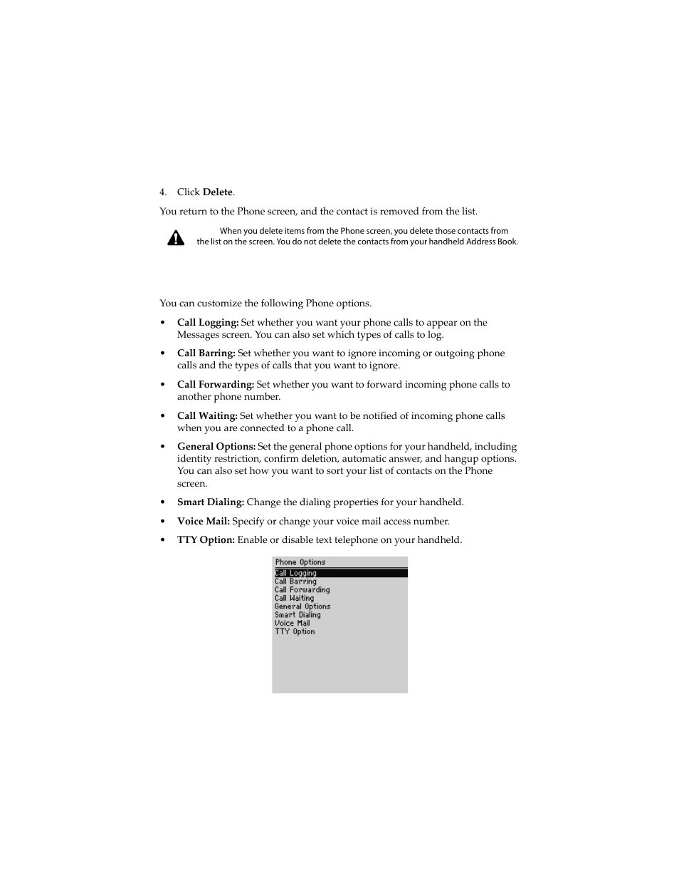 Customizing phone options | Blackberry 6210 User Manual | Page 146 / 311