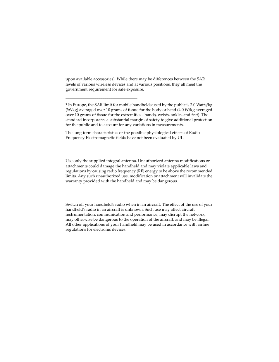 Antenna care, Aircraft safety | Blackberry 6210 User Manual | Page 20 / 311