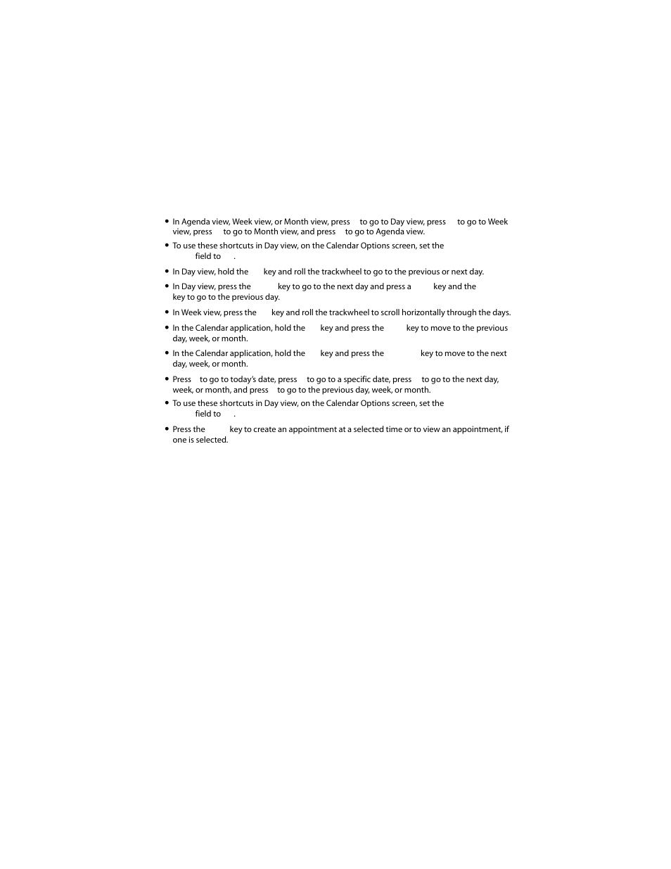 Tips for using the calendar application | Blackberry 6210 User Manual | Page 226 / 311