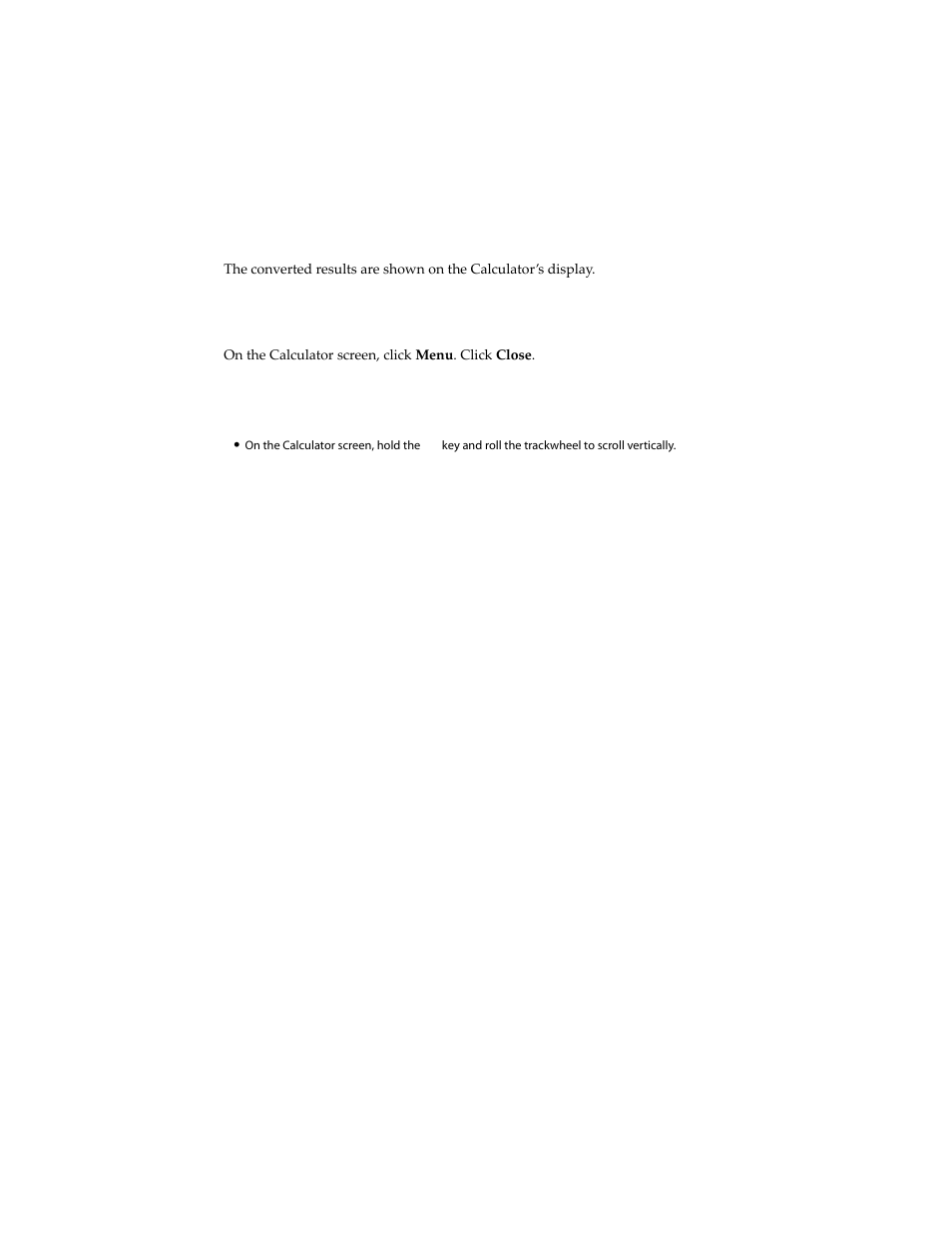 Closing the calculator, Tips for using the calculator application, Exiting the calculator | Blackberry 6210 User Manual | Page 233 / 311
