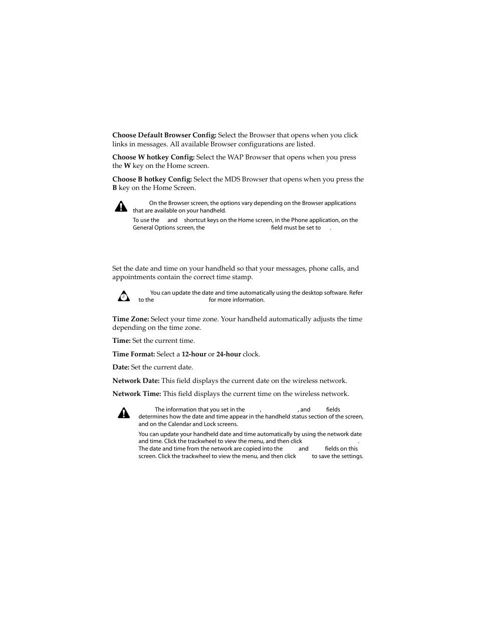 Date/time | Blackberry 6210 User Manual | Page 251 / 311