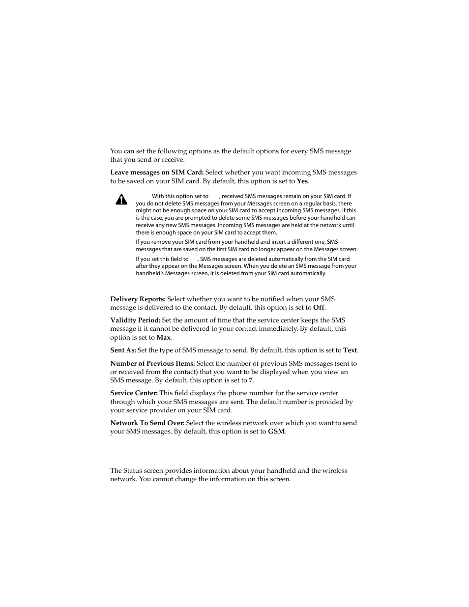 Status | Blackberry 6210 User Manual | Page 259 / 311
