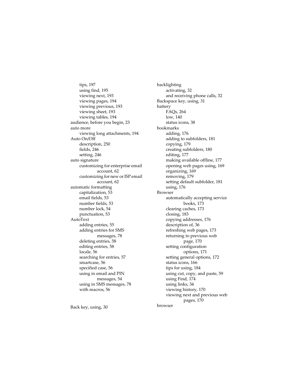 Blackberry 6210 User Manual | Page 295 / 311
