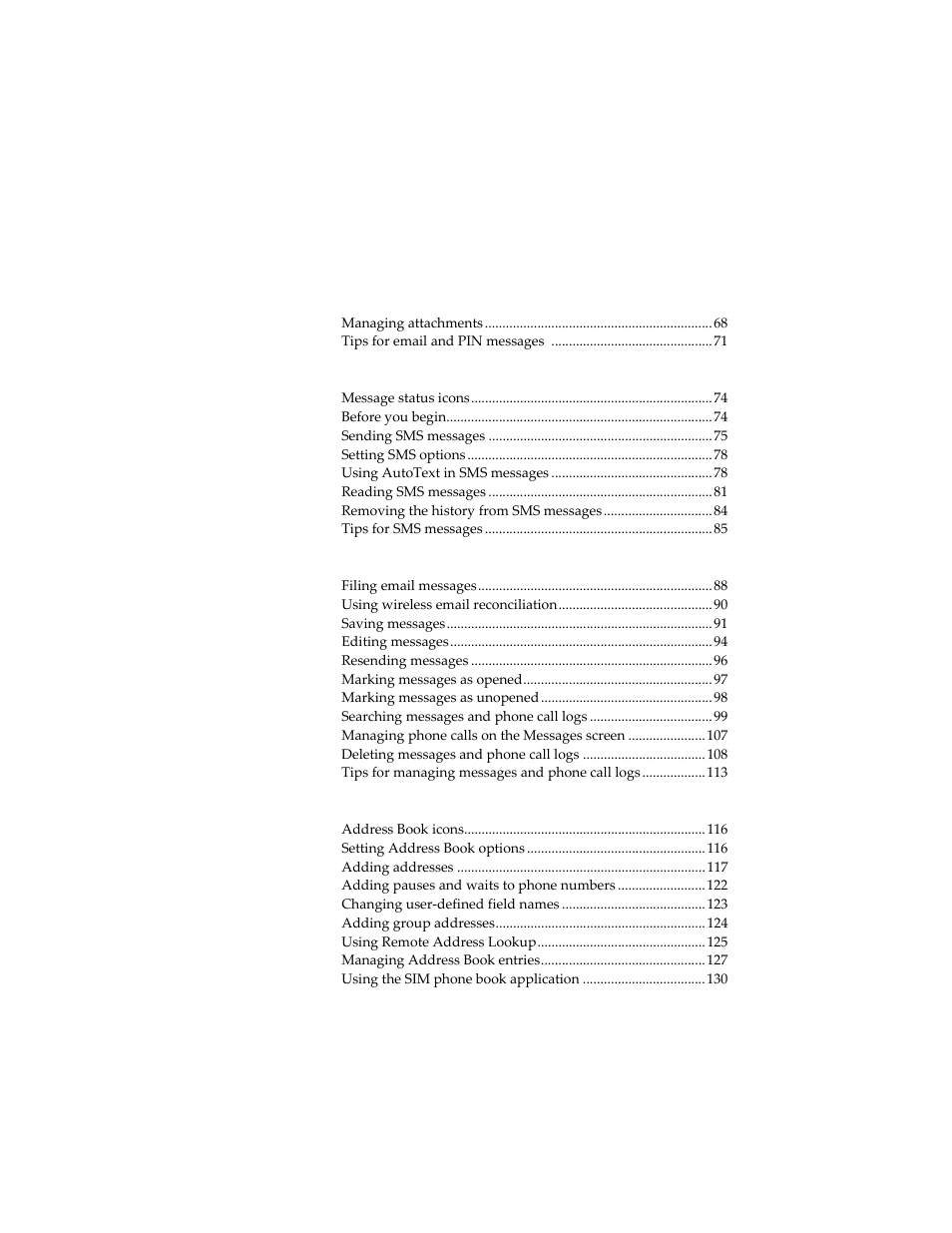 Blackberry 6210 User Manual | Page 4 / 311