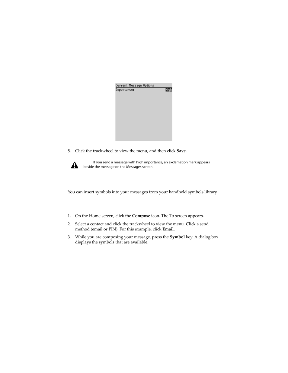 Inserting symbols, To insert symbols | Blackberry 6210 User Manual | Page 51 / 311