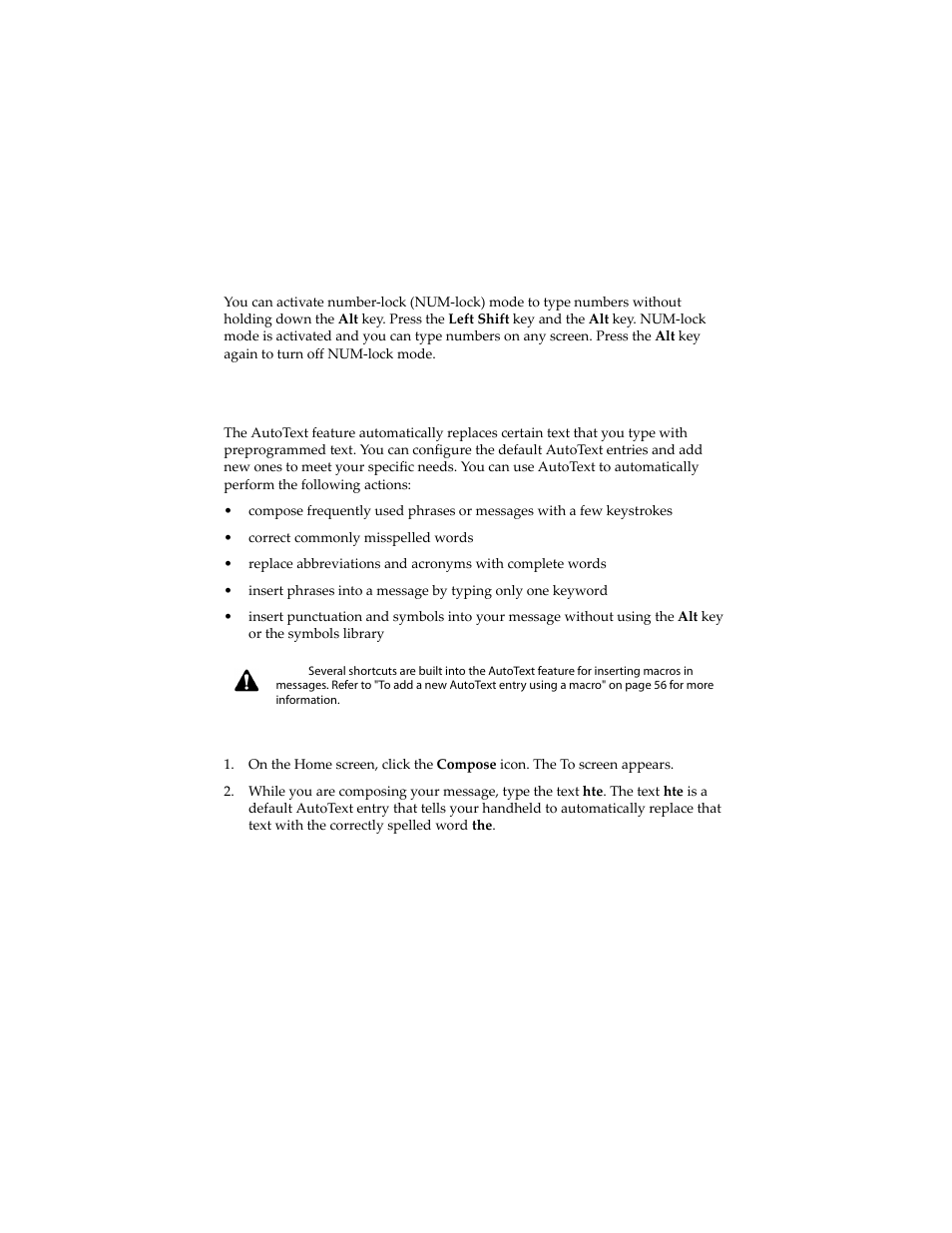 Using autotext | Blackberry 6210 User Manual | Page 54 / 311