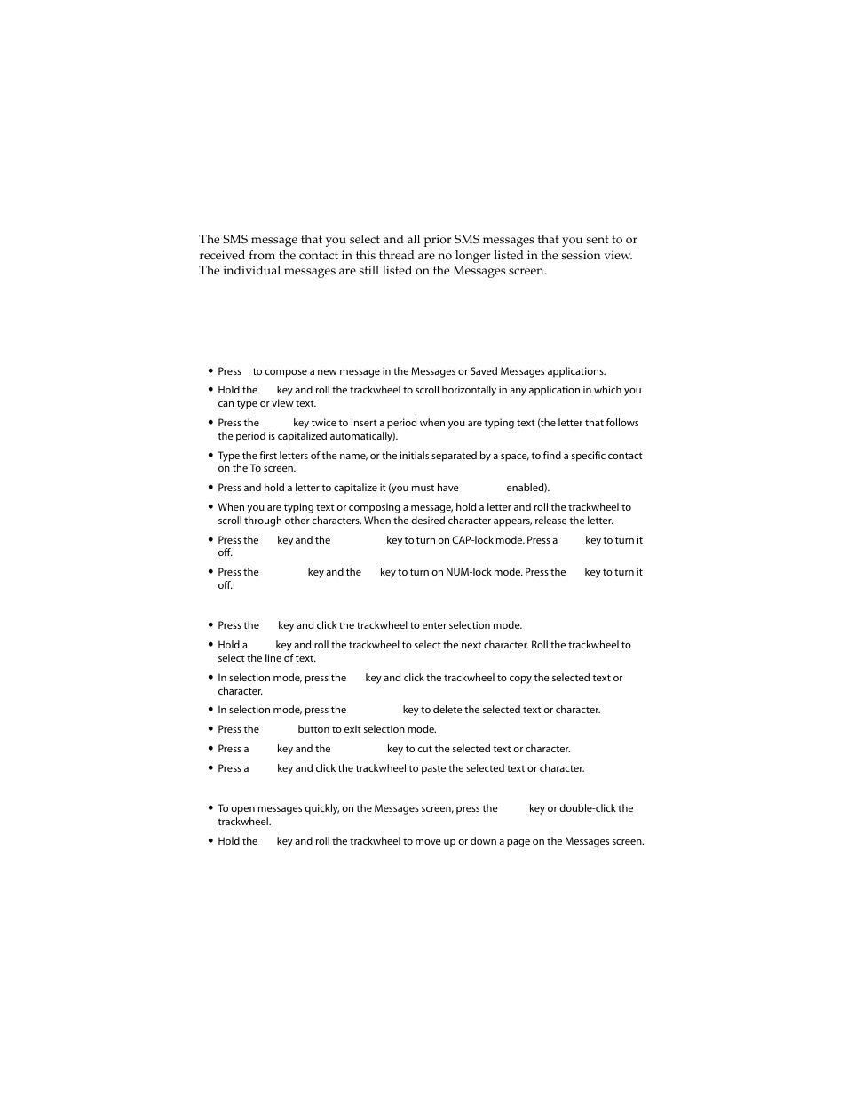 Tips for sms messages | Blackberry 6210 User Manual | Page 85 / 311