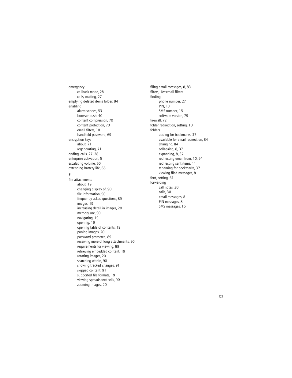 Blackberry 6750 User Manual | Page 121 / 130