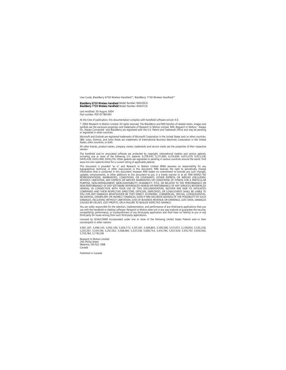 Blackberry 6750 User Manual | Page 2 / 130