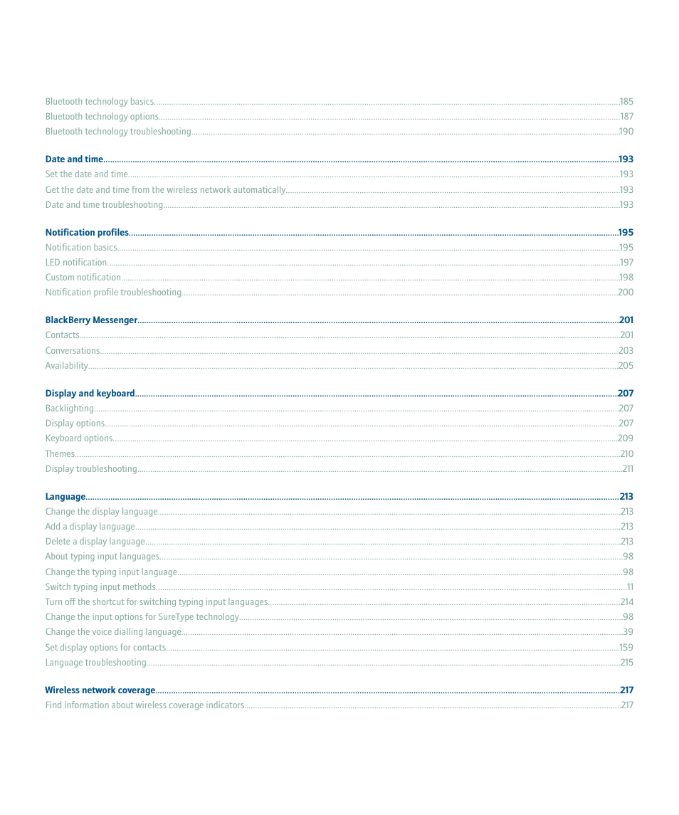 Blackberry Pearl 8100 User Manual | Page 8 / 283