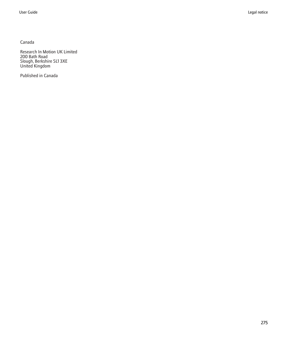 Blackberry Pearl 8220 User Manual | Page 277 / 277