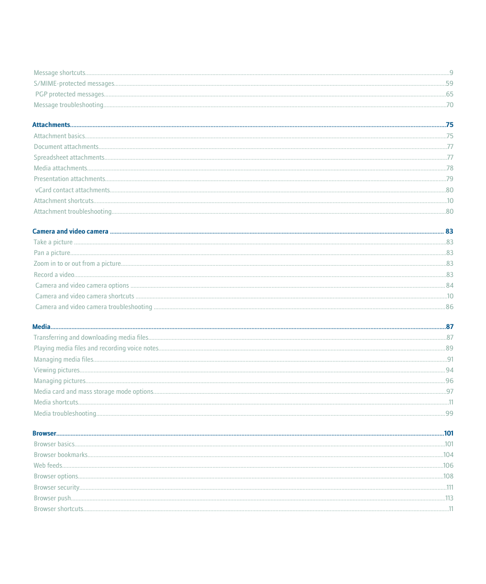 Blackberry Pearl 8220 User Manual | Page 4 / 277